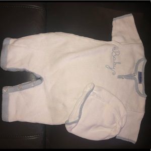 Never Worn Knot Baby Footless Outfit with Hat